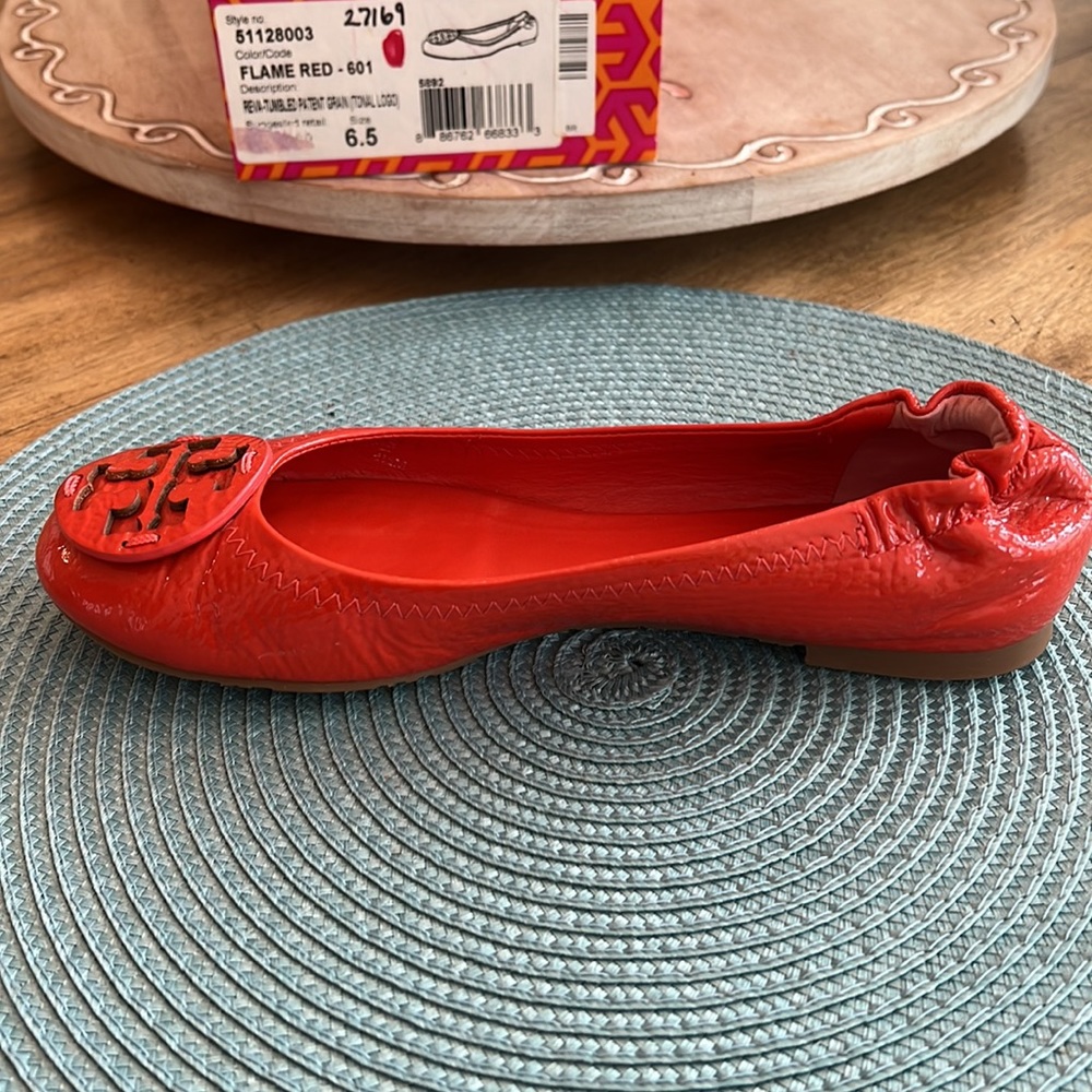 Tory Burch Ballet Flat Flame Red - Picture 6 of 10